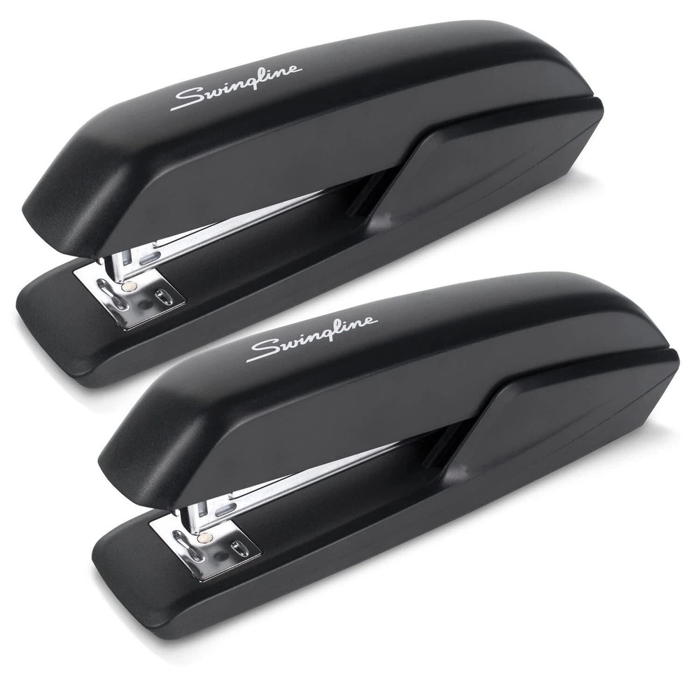 Set of 2 Swingline 545 S7054501 Standard Stapler 20 Sheet Capacity Black